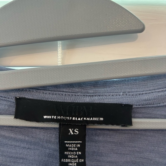 White House Black Market Gray Ruffled Blouse - Picture 2 of 2